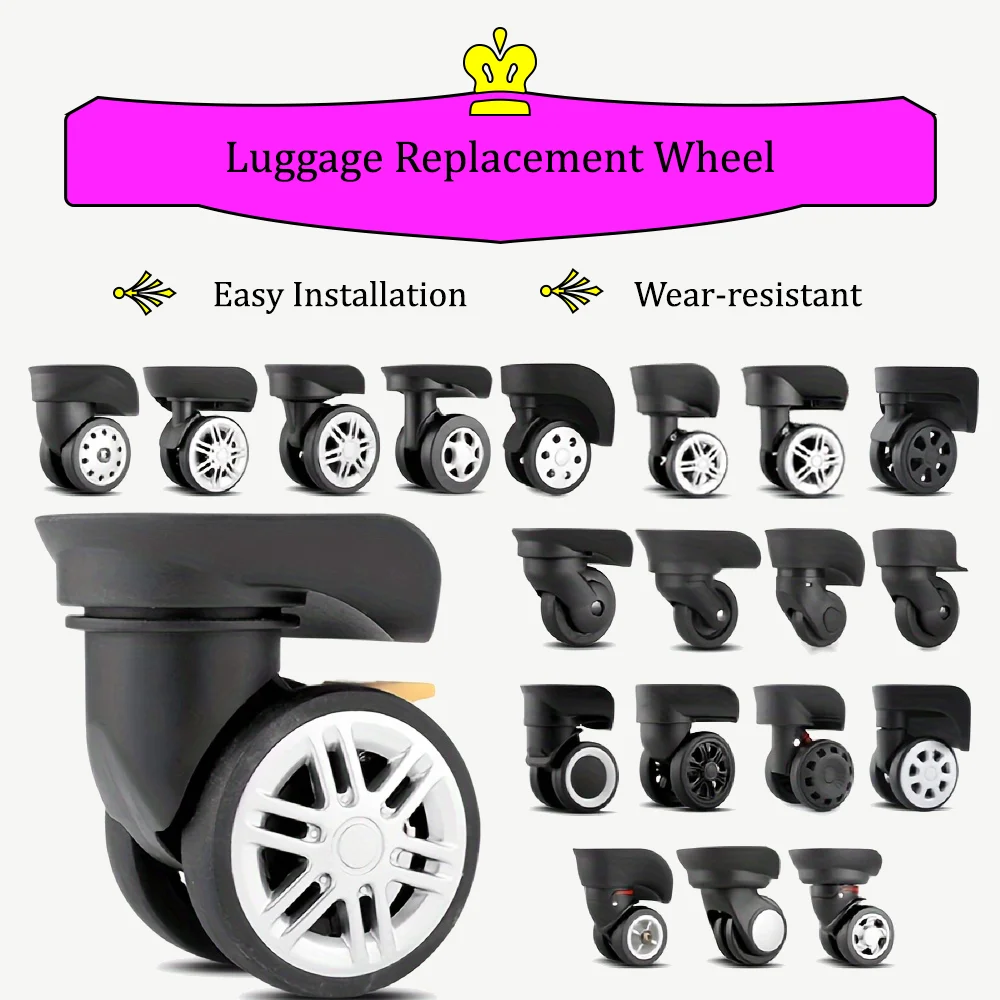 Luggage Accessories Wheel Repair Suitcase Wheel Trolley Box Universal Replacement Pulley Parts Suitable For Hongsheng