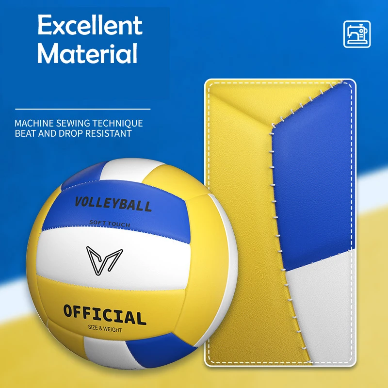 Veidoorn Professional Volleyball Size 5 Premium Soft Touch Durable PVC Material Indoor Outdoor Volleyball for Adults
