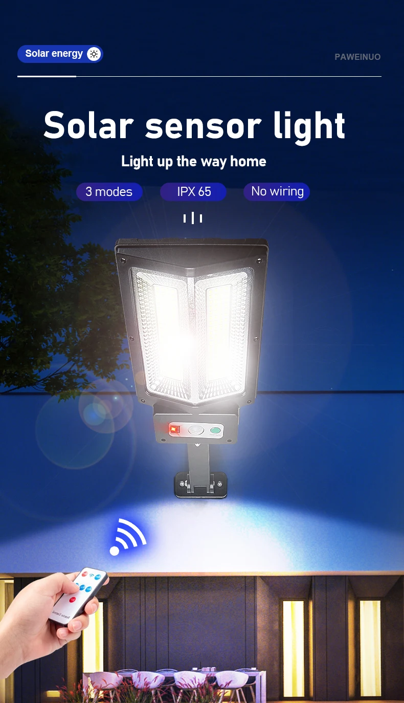 Description Picture 3 of itemSuper Bright Solar Light 20000LM Ultra High Power Outdoor Street Lamp Waterproof With Motion Sensor Solar Lights Courtyard Lamp