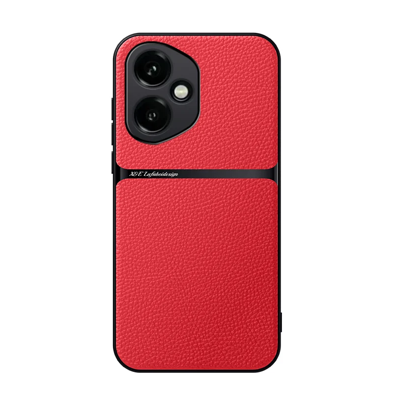 Ultra-Thin Magnetic PU Leather Phone Case with Drop-Proof Camera Protection