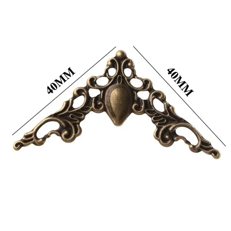 Metal Angle Corner Brackets Gold Bronze 40mm Notebook Cover for Menus Photo Frame Furniture Decorative Protector 30PCS
