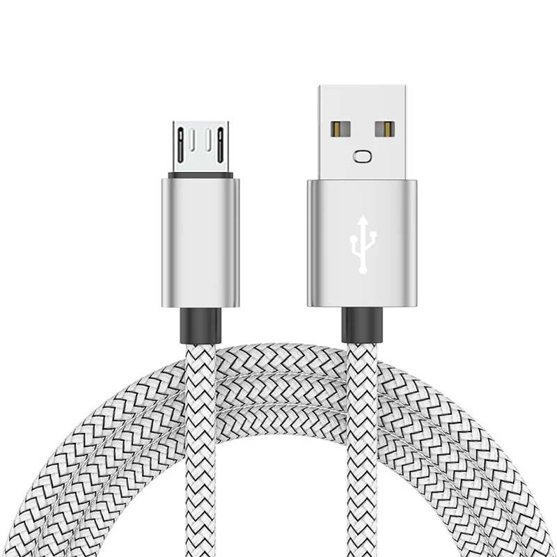 Nylon Braided Fast Charging Micro USB Cable - 1M, 2M, 3M Lengths