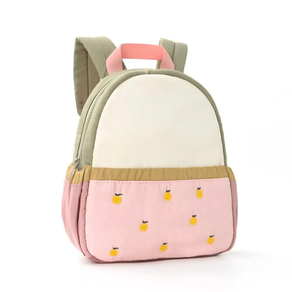 Polyester Embroidery Shoulders Bag Large Capacity Washable Versatile Backpack Multicolor School Student Backpack Kids Children 1
