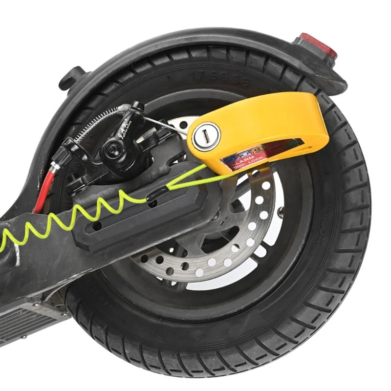 Disc Brake Lock Motorcycle Alarm Set Theft Prevention Security Wheel Disk Lock with Keys Lanyard Carry for Bikes
