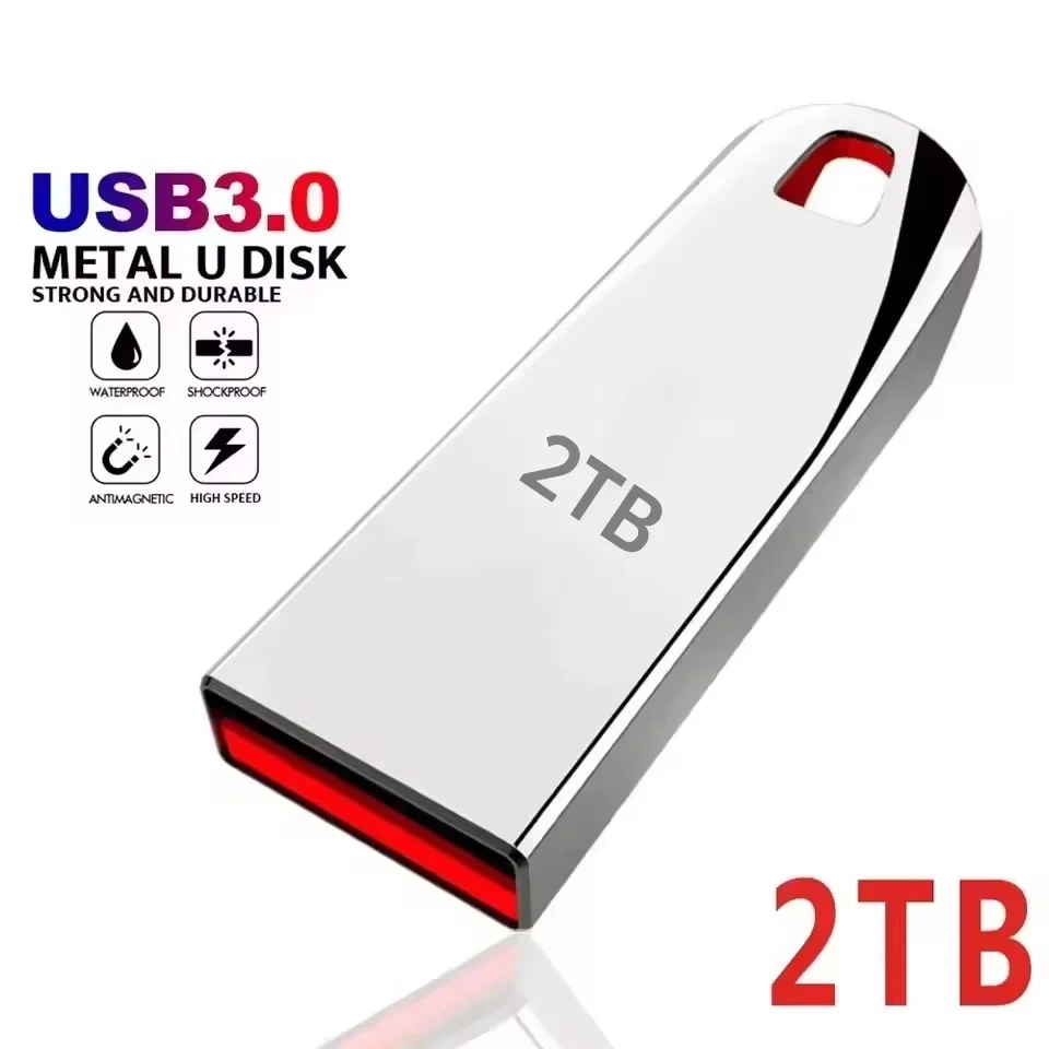 Flash Drive 2TB Usb 3.0 High Speed Metal 1TB 512GB 256GB Portable Waterproof