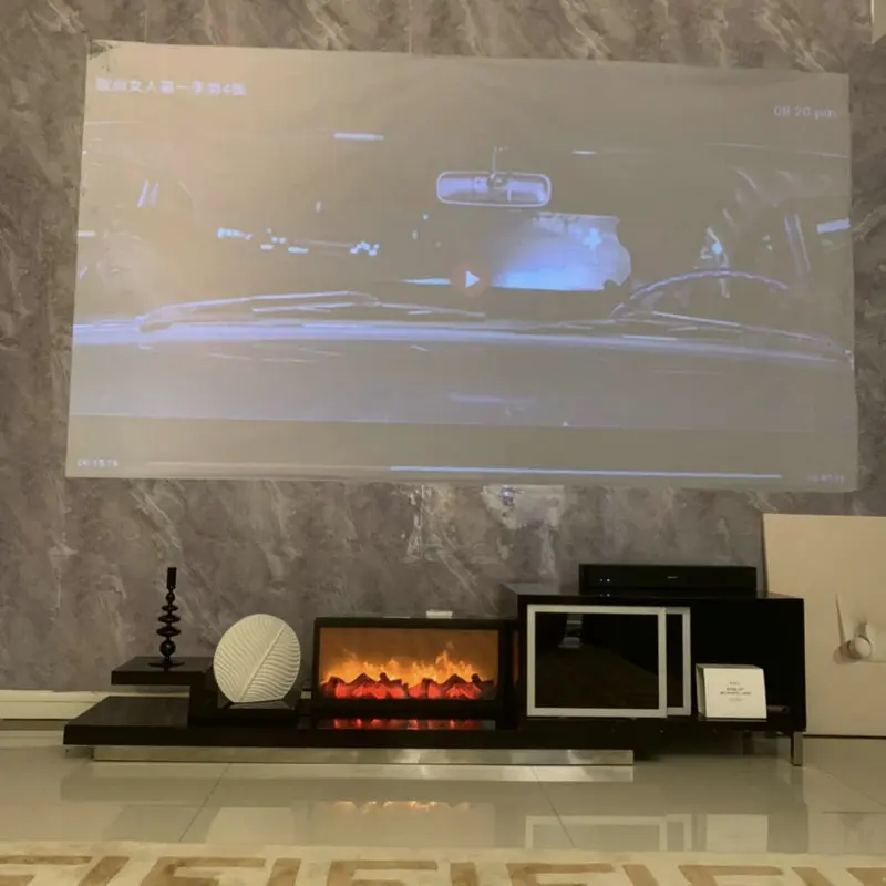 Minimalist High End Modern Small Wall Hangings Electronic Flame Fireplace for Living Room Dining Room Decorative