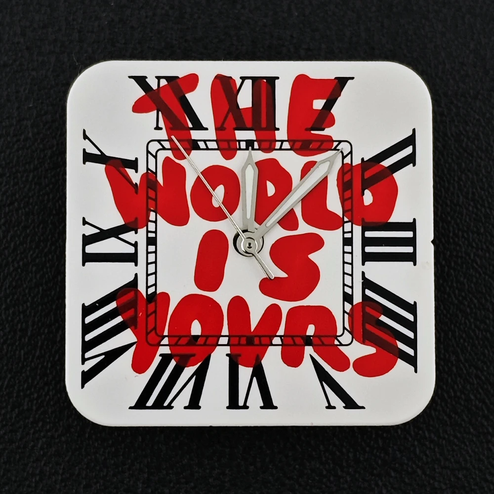 Square Dial 'Time is Money' Customized Watch Face for Premium Watch Accessories