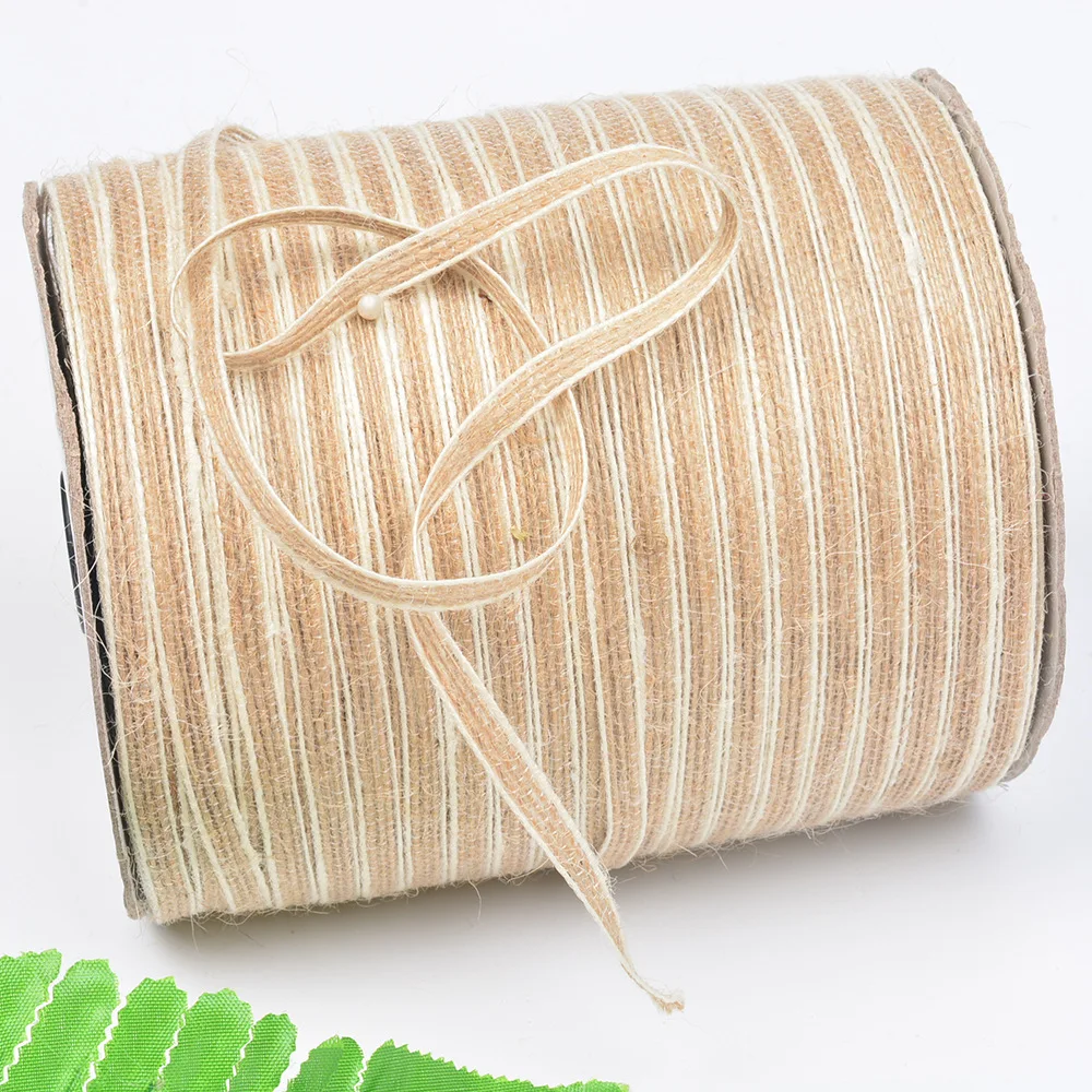 Ribbon Decoration Ribbon Supplies Christmas Ribbon Jute Ribbon 10M Natural Jute Burlap Ribbon 5mm Width Hessian Lace Tape Rustic Vintage Wedding Decor Christmas Birthday Party Supplies DIY