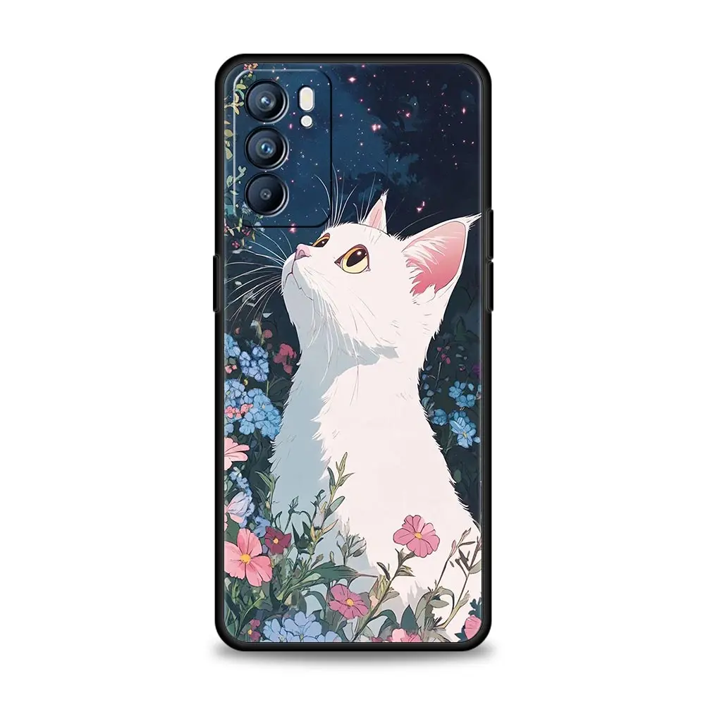 Cat Van Gogh Starry Sky Art Phone Case Cover