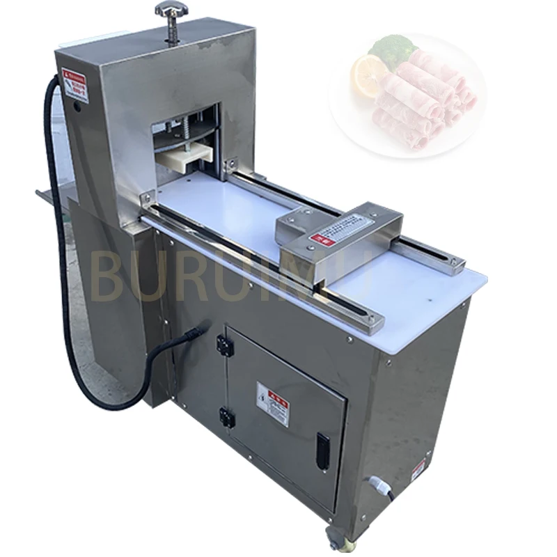 

Commercial Electric Meat Slicer Stainless Steel Mutton Rolls Cutter Lamb Beef CNC Double Cut Lamb Roll Machine