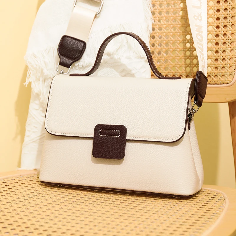 Sac à bandoulière femme en cuir véritable de vachette
