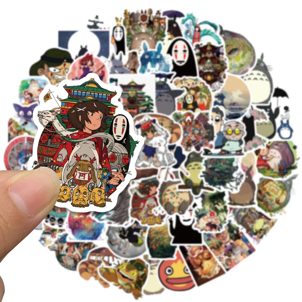 100 Stück Cartoon Hayao Miyazaki Aufkleber DIY Sticker Scrapbooking Handy Gepäck Skateboard Wasserfeste Aufkleber