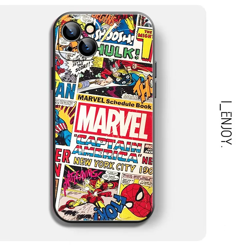 13 case Popular Marvel Phone Case For iPhone 11 12  Mini 13 Pro Max 11 Pro XS Max X XR 6 6S 7 8 Plus SE 2020 11 Pro Silicone Cover iphone 13 magnetic case