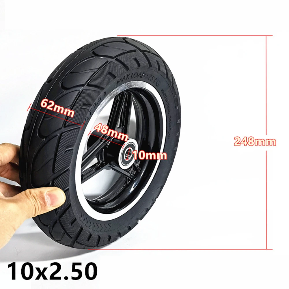 

Front Wheel Tire Solid Tyre 10 Inch 10x2.50 Assembly Whole Wheel E-Scooter Parts Electric Scooter Scooter Tires