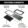 806621 Thin Shade Complete Window Kit for RV Entry Doors, Black 3