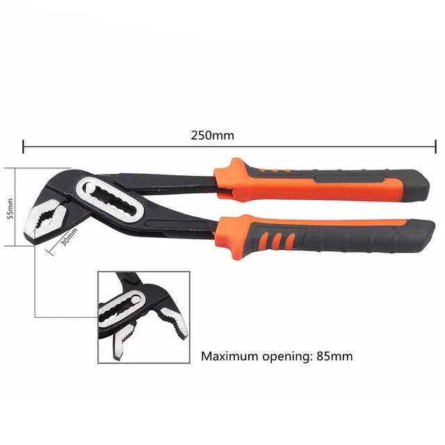 Pinze A Ganascia Sottile HUAQI Pinza Chiave Per Tubi HUAQI, Ganascia Sottile, Misure 8 10 12, Per Pompe Acqua E Idraulici Pinza Chiave Regolabile HUAQI Ganascia Sottile Idraulica - Foto 13