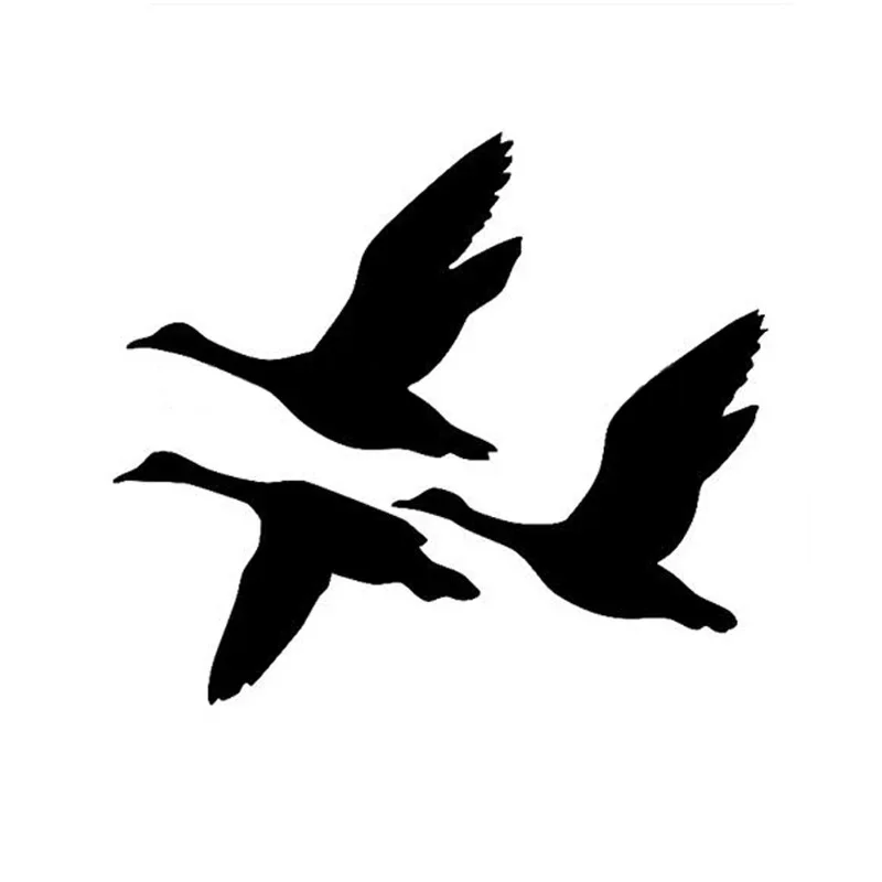 

Creative Ducks Flying Car Sticker Sunscreen Decals Decorative Bird Hunting Waterfowl Motorcycle Decal PVC,10cm*12cm