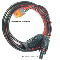 Connecteur solaire 1/2/3M vers adaptateur XT60I-F, câble 12awg, câble de Charge du panneau solaire pour générateur solaire, statio d'énergie Portable 5