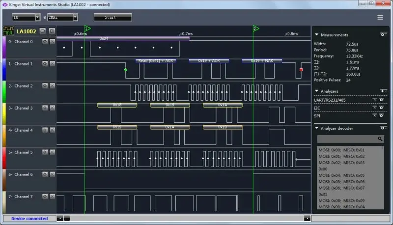 New Kingst LA1010 16CH 100MHz USB Logic Analyzer for MCU ARM FPGA Debug Tool English Software image 6