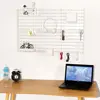 White Pegboard Storage Boxes Creative DIY Accessories No-Drilling Wall Organizer No Punching Plastic Hole Board Storage Case 2