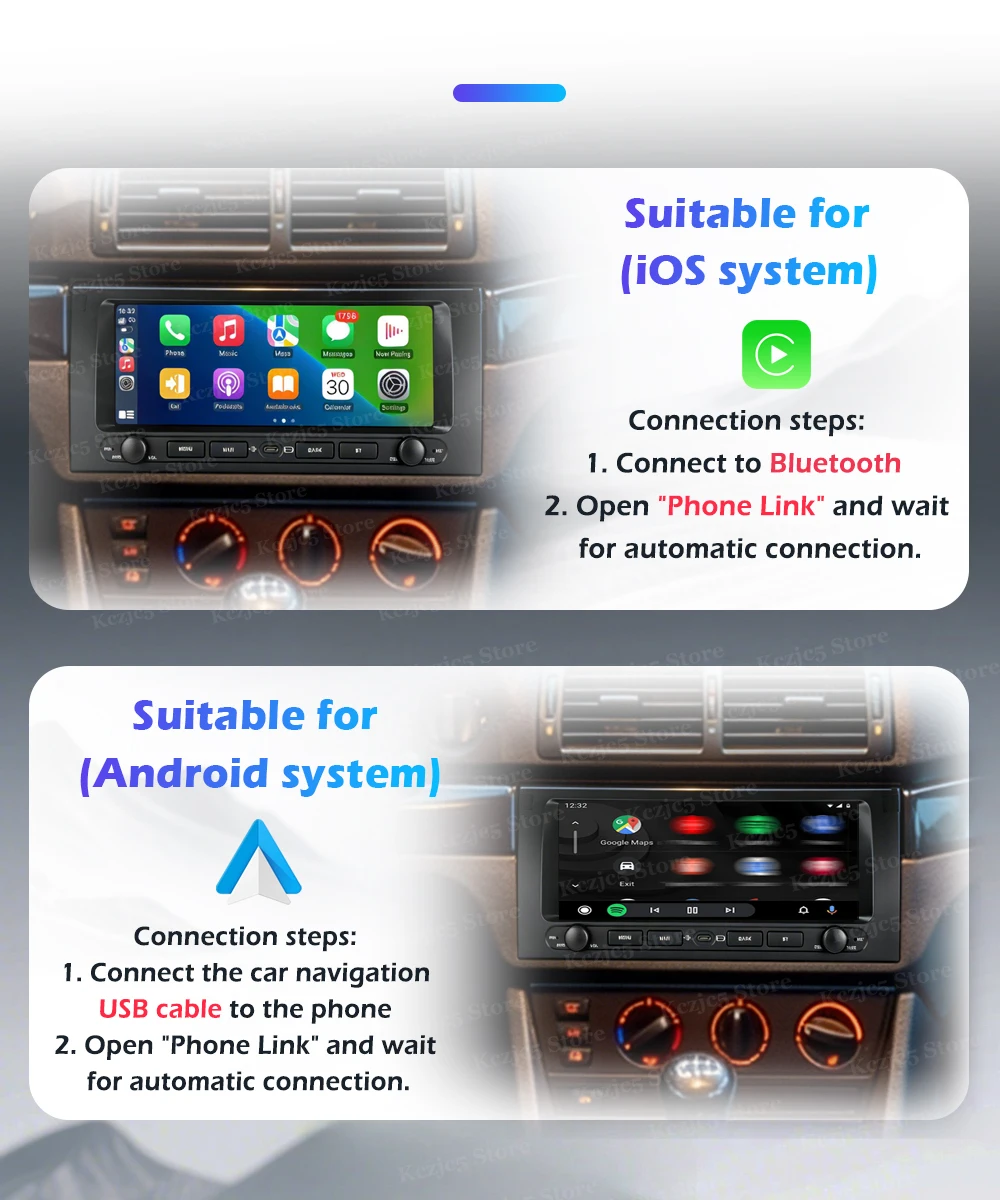 Autoradio Android 16 con Carplay Wireless per Audi A3 8P 2003-2013, Lettore Multimediale GPS, Navigazione, Audio Stereo DSP, 4G WIFI - immagine 3
