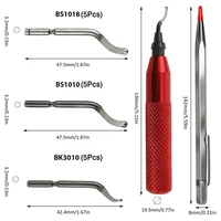 Deburring Tool Kit Hand-held Ergonomic Deburring Cutter Precision Edge Burr Remove Tool with 15pcs Replacement Blades Scribing 2