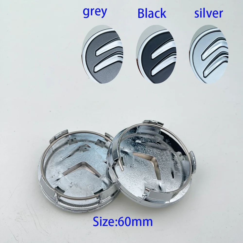 4 Pezzi Ces 60Mm Center De Roue De Voiture Avec Emballème, Couvercle Cache-Moyeu, Accessori Pour Citroello C3 C4 C5 C6 C-Quatre
