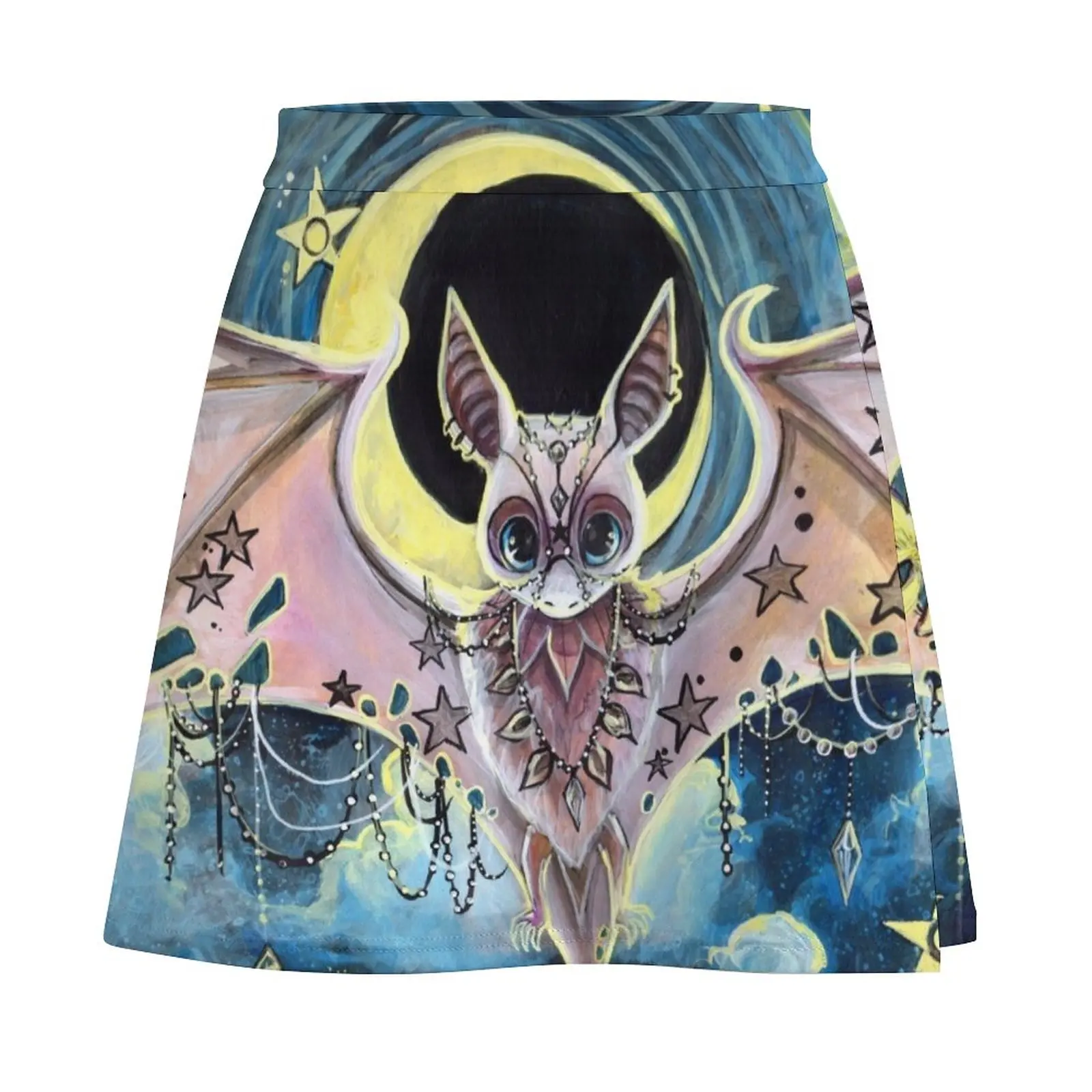 Decorative Bat Mini Skirt Summer dress fairy core