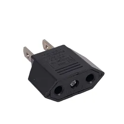 European to US Power Plug Adapter Converter - International AC Electrical Socket Adapter (Black)