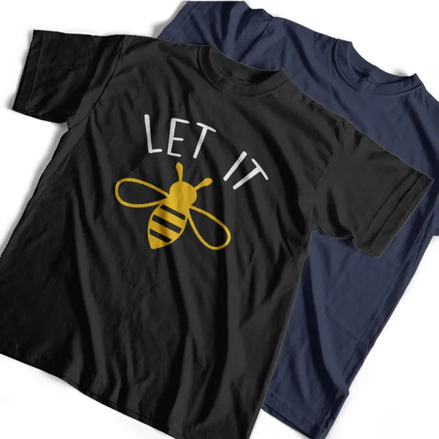 Let It Bee Print Unisex Cotton T-Shirt