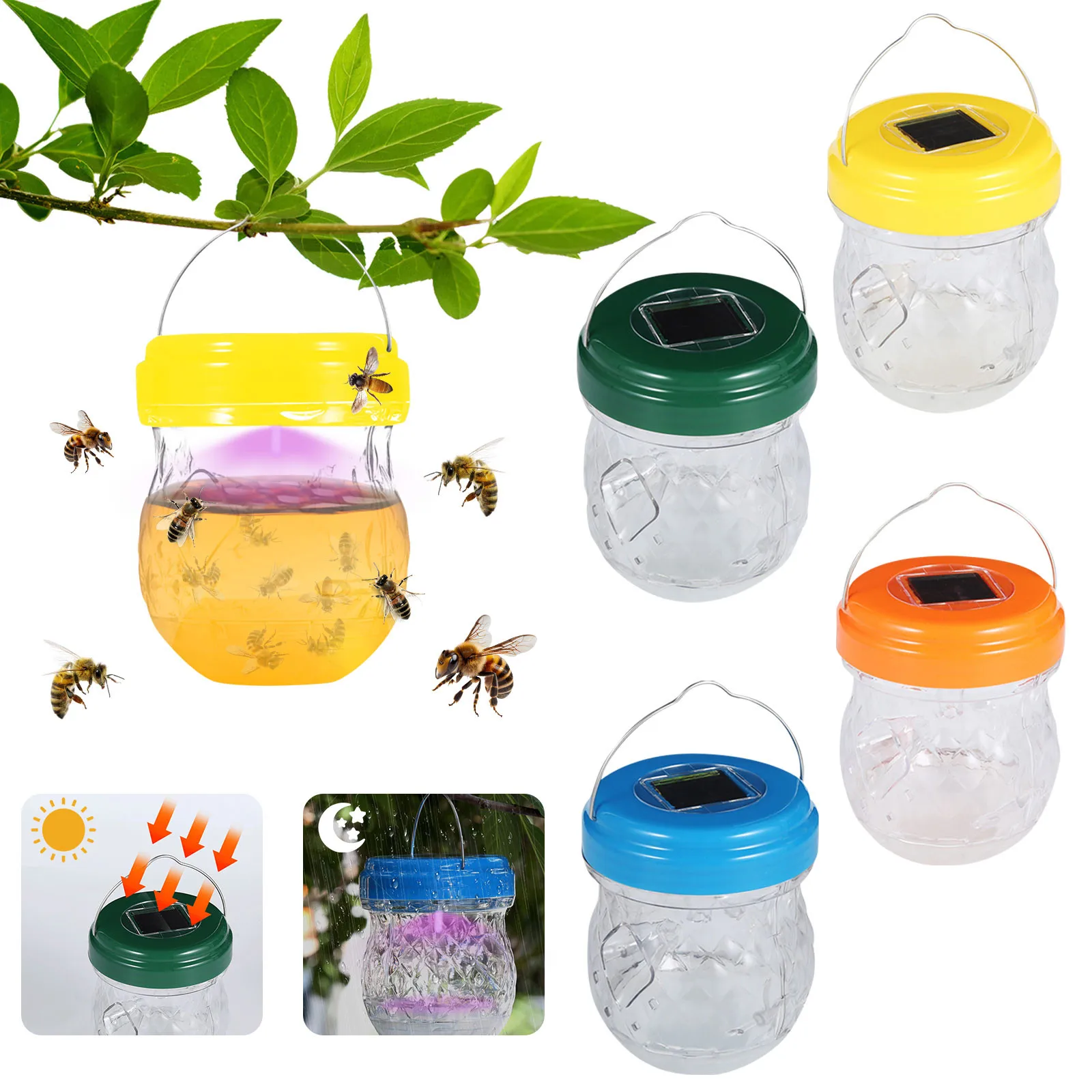 

1pcs Hornet Trap Hanging Hornets Bee Fly Catcher Wasp Repellent Reusable Non-Toxic Pest Control For Home Farm Garden Supplies