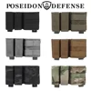 TACGEAR   FAST 9mm + 9mm + 5.56 Triple Magazine Pouch Mag Carrier Molle Belt Ammo Holster for pistol hand gun AR M4 1