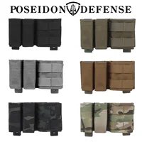 TACGEAR   FAST 9mm + 9mm + 5.56 Triple Magazine Pouch Mag Carrier Molle Belt Ammo Holster for pistol hand gun AR M4 1