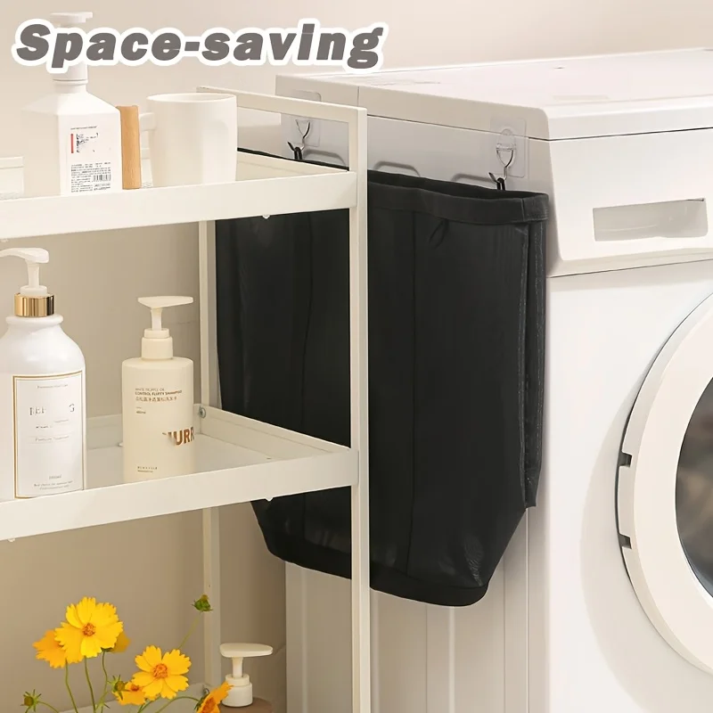 2pcs Nylon Mesh Laundry Basket with Handle Breathable Folding Portable Dirty Clothes Organizer Large Capacity Laundry Basket 6