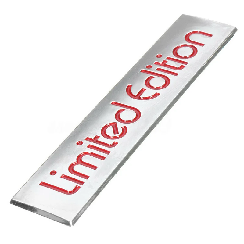 

3D Red Limited Edition Logo Sticker Car Panel Trunk Side Fender Emblem Badge Garnish Decal Waterproof Universal Exterior Parts