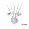 3 Pcs/Set Best Friend Magnet Pendant Necklace Creative Pentagram Alloy Accessories Friendship Necklace Best Friend Alloy Pendant 5
