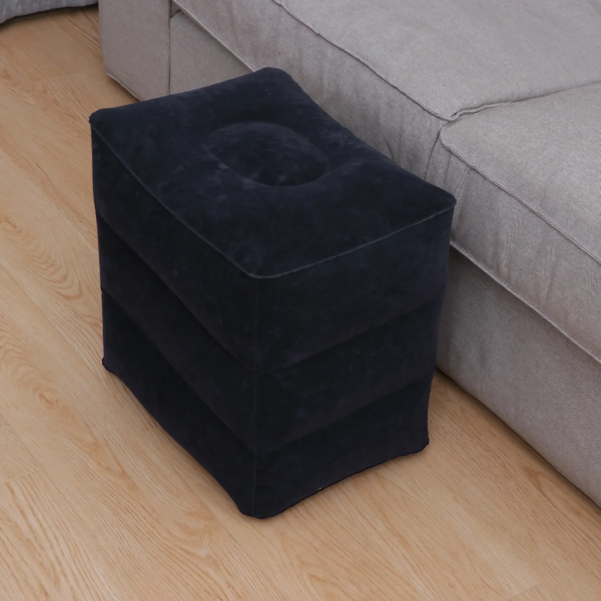 

Inflatable AirCouch Pillows Leg Rest Pillow Travel Three Adjustable Height Footrest Foot Stool Recliner Relax Cushion for