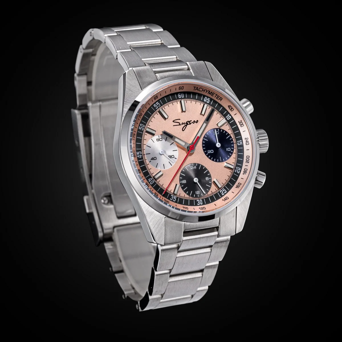 Sugess Mens Watch 38mm Chronograph Mechanical Wristwatches Tianjin Gooseneck Movement Sapphire Crystal Roulette Dial S465 new S87d74c26ade341839a926f70f867d35ei