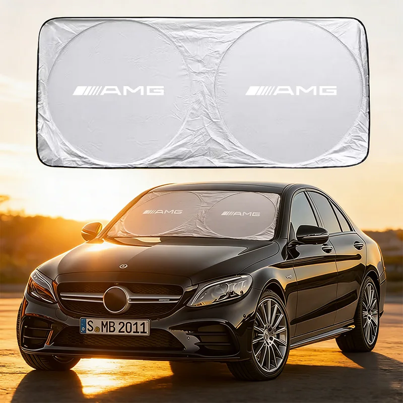 메르세데스 벤츠 AMG W223 W213 W206 W464 W247 W167 W166 타이어 밸브 캡용 자동차 앞유리 차양막 자외선 차단 쉴드