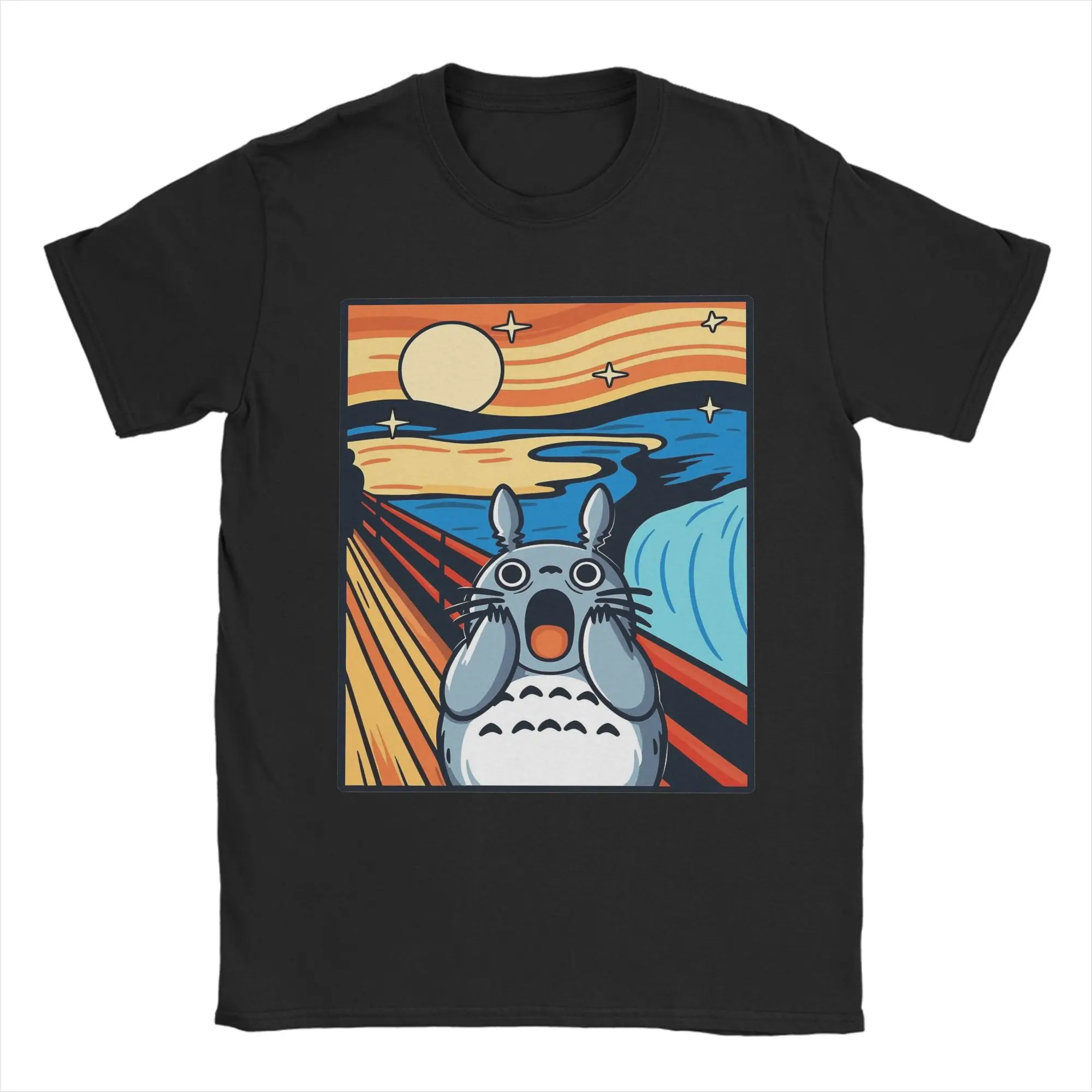 Vintage Totoro-Inspired Graphic Cotton T-Shirt - Fun & Casual Crewneck Tee