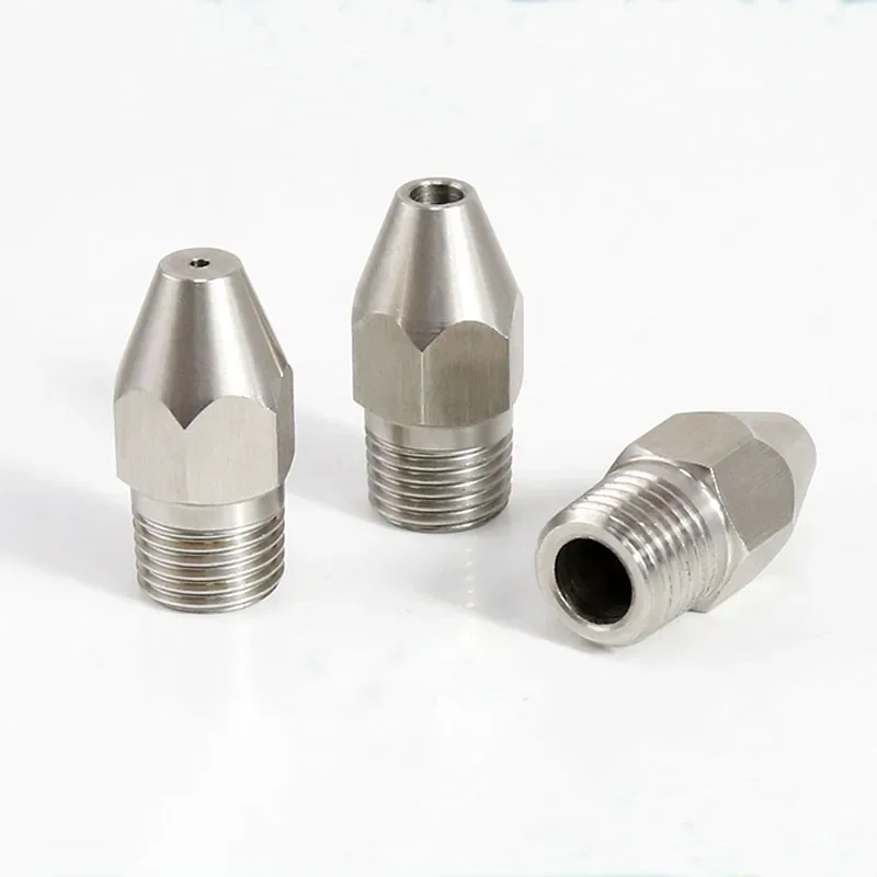 1/8" 1/4" 3/8" 1/2" BSP Male Thread Straight Spraying Nozzle Stainless Steel High Pressure Washing Sprinkler Industrial Use spraying nozzle