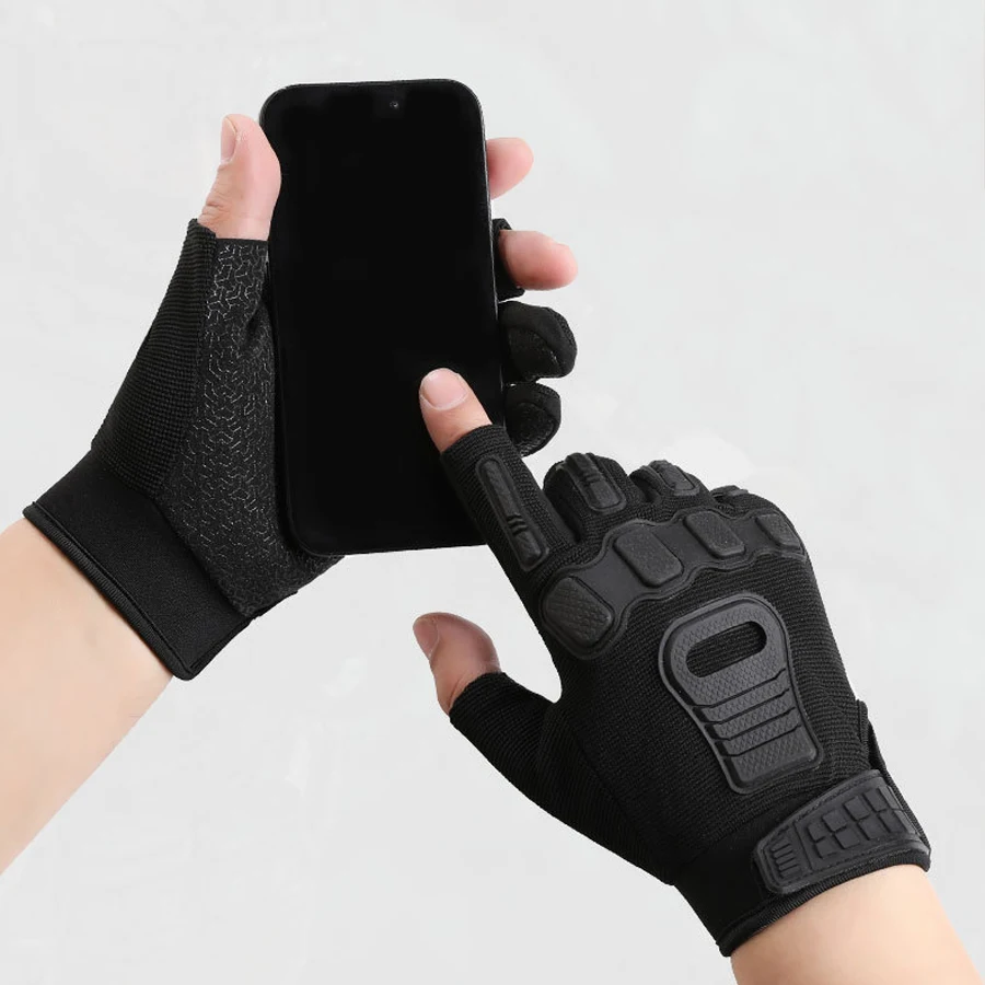 Tactical Gloves Women Men Outdoor Rock Climbing Finger Leakage Training Anti Slip Protection Cycling