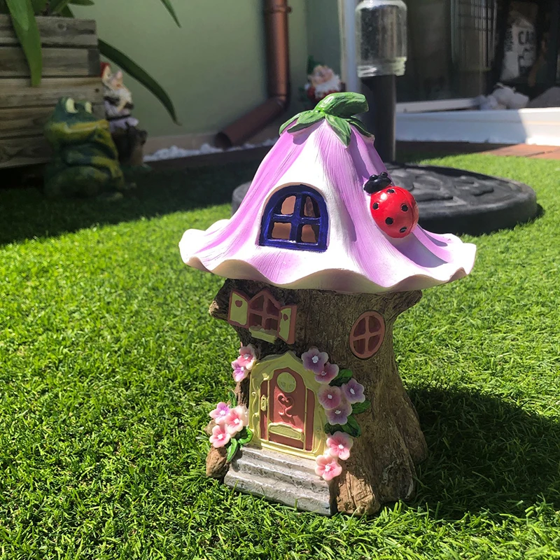 Fairy Outdoor House Garden Decoration | Solar Light Outdoor Garden ...