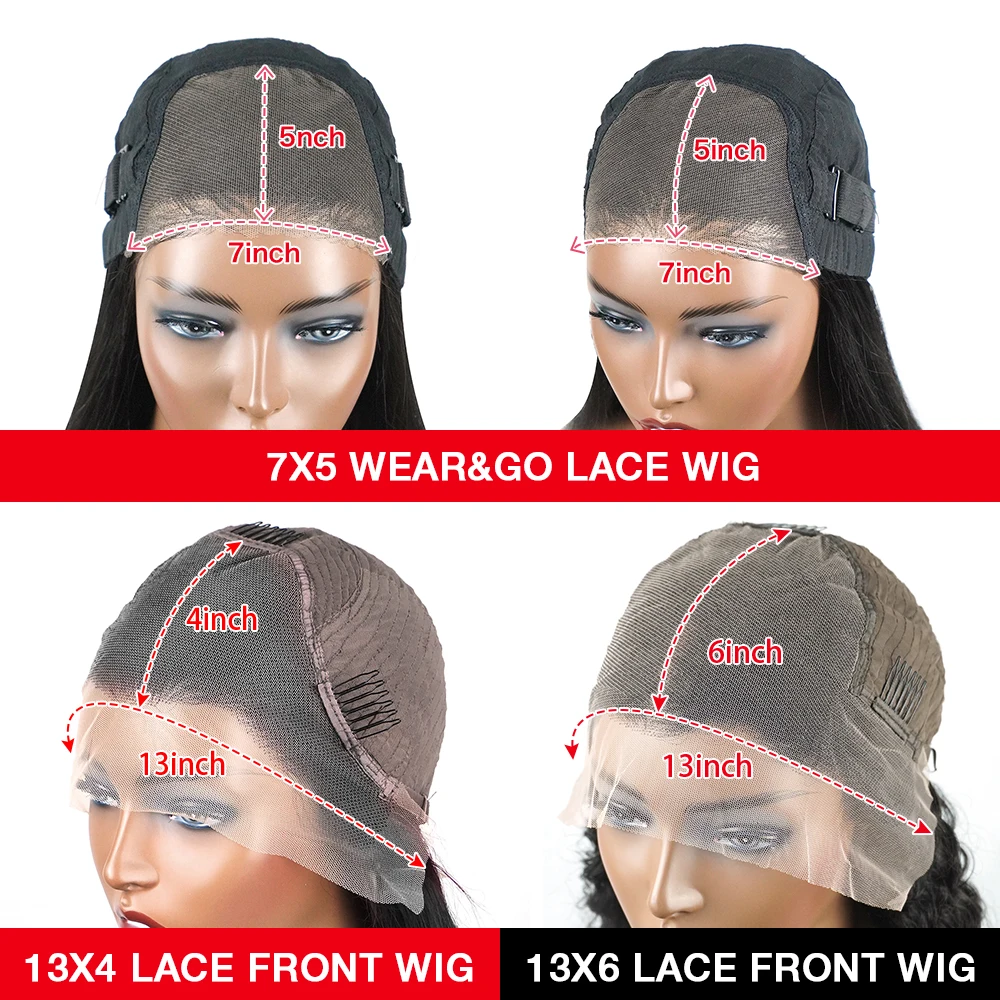 Wear Go Glueless 4/27 Highlight Straight Pre Cut 4x6 Glueless Wig Human Hair Pre plucked Brazilian Remy Hair Wigs Ready To Wear 6