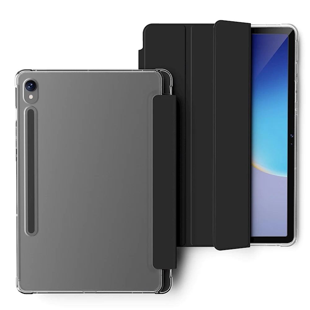 Crystal Clear Tablet Case with Pencil Slot and Auto Sleep/Wake Function