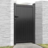 aluminum slat gate single pedestrian walkway door 1