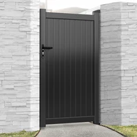 aluminum slat gate single pedestrian walkway door 1
