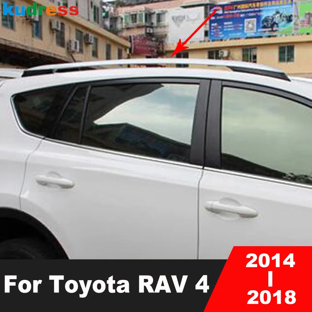 

For Toyota RAV4 RAV 4 2014-2015 2016 2017 2018 Aluminum Car Roof Rack Carrier Luggage Board Rooftop Cargo Storage Accessories