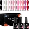 MSRUIOO 12Pcs/Set Dark Purple Brown Gel Nail Polish Nail Supplies Semi Permanent Nail Art Gel Varnish For Nails Manicure Set 3