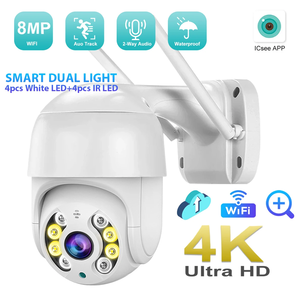 

IP-камера ПНН 4K, 8 Мп, 5 МП, 3 Мп, с датчиком присутствия